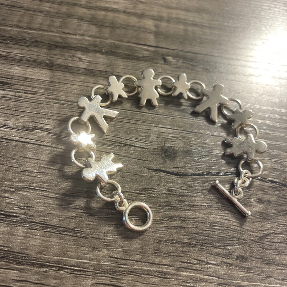 "Pulsera SILPADA 925 de plata de ley We Are the Children con palanca B0762 31,7 g 7,5""" Foto 2 de 4