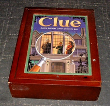 CLUE Vintage Game Collection Wooden Box Library Book 2005 Hasbro SEALED INSIDE