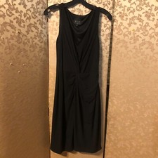 David Meister Black Front Knot Twist Sleeveless Dress Size 10