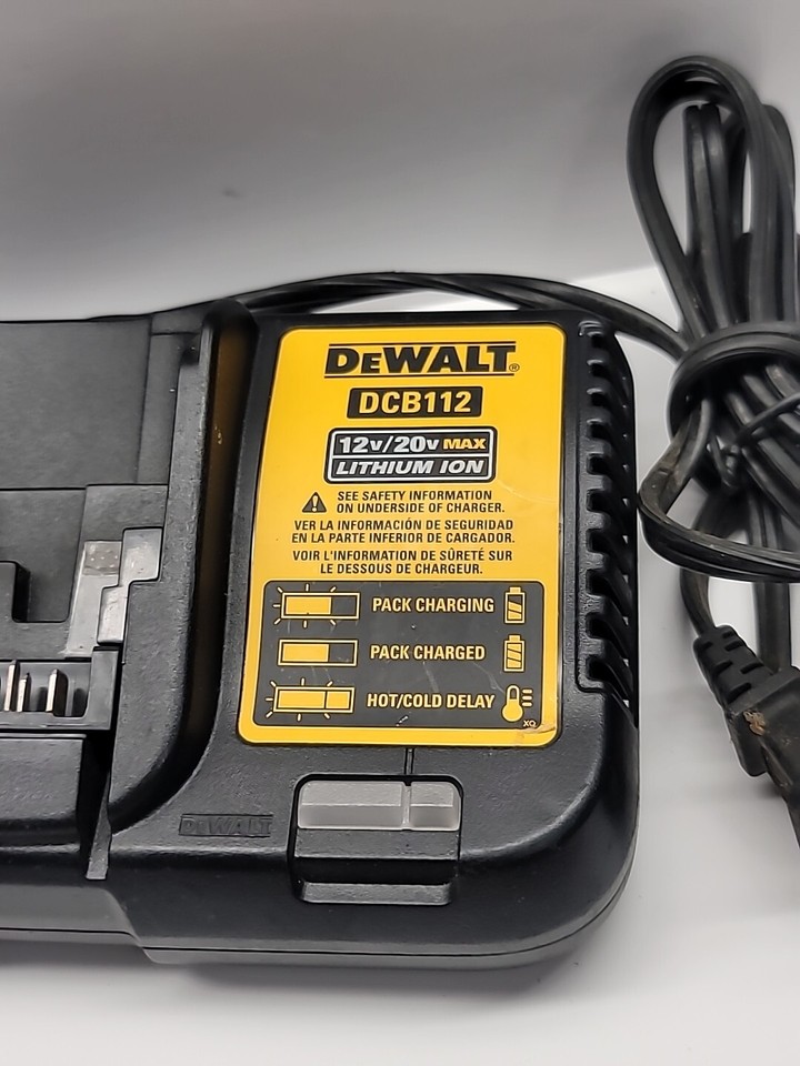 USED *DEWALT DCB112 Battery Charger Black 12V 20V Max 682440191410