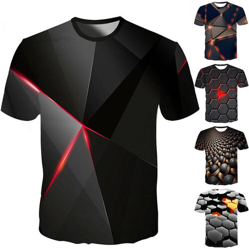 T-shirt Unisexe 3D 'Starry Night' - Manches Courtes - Matière Stretch - Neuf Avec étiquettes