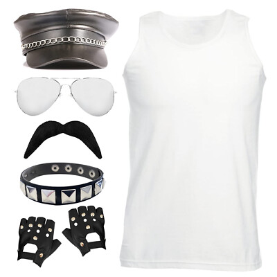 70er Jahre ROCK ICON QUEEN MERCURY 80er Jahre Kostüm Accessoires Bohemian Rhapsody