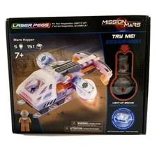 Laser Pegs Mars Hopper Light Up Building Block Playset Model#19000 Stem New