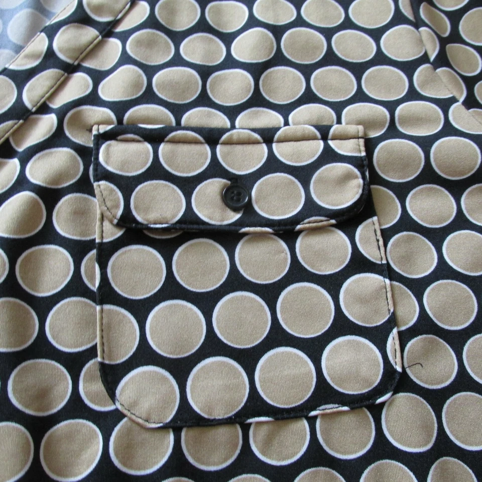 Blusa pulóver George cuello en V para mujer talla grande 1X 16W dorada negra manga 3/4 Foto 3 de 4