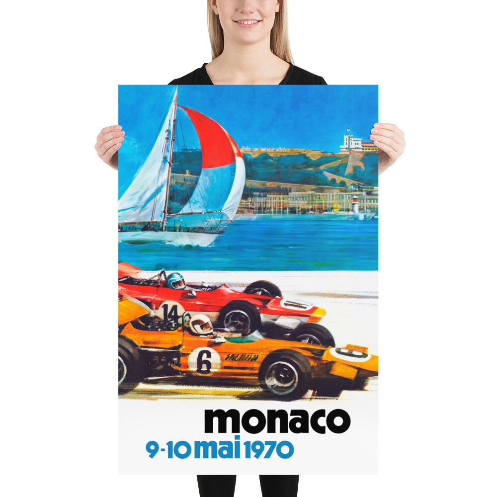 Wee Blue Coo Vintage Grußkarte – Motorsport Grand Prix Monaco 1973, Für Vatertag