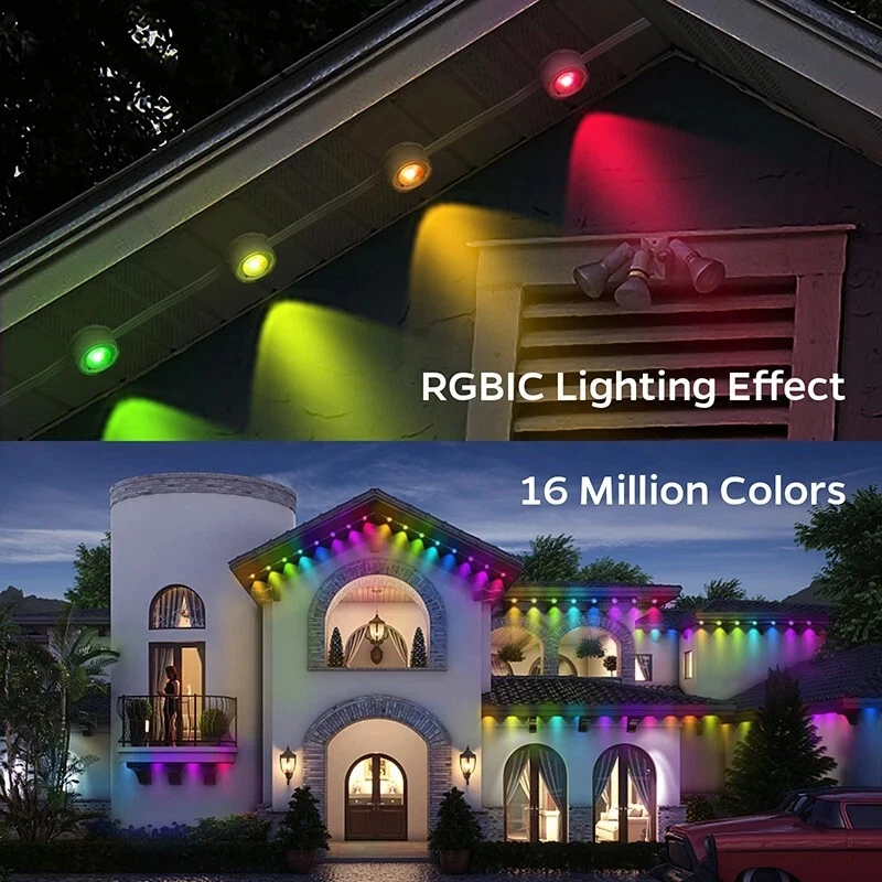 200FT 120LED Permanent Outdoor Eaves LED Lights Waterproof RGB String Lights DIY - Image 3 of 4