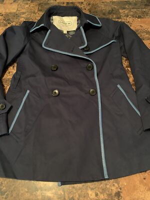 Coach Women's Black Short Trench Coat Jacket XS | eBay