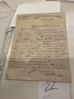 022 Civil War Vet New York Battery Roll & Letter 8th NY 1st NY Mounted Rifle