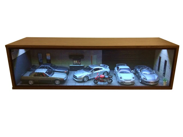 1/18 1:18 SCALE DIORAMA GARAGE DISPLAY ACRYLIC CASE W/ LED LIGHT MADE IN JAPAN ③ - Image 4 of 4