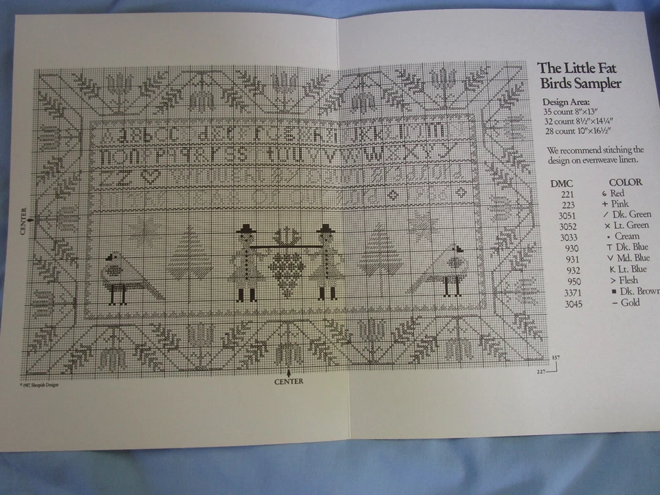 Sheepish Designs The Little Fat Birds Sampler Cross Stitch Dawn Bradford 1987 - Image 4 of 4