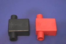 Battery Terminal Flag Boot Protector 1 Red Positive 1 Black Negative 2/0 Gauge 