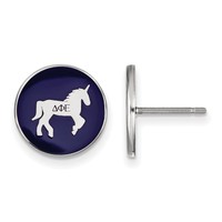 925 Ss Royal Purple Background Horse Initials Delta Phi Epsilon Button Earrings on sale 925 Ss Royal Purple Background Horse Initials Delta Phi Epsilon Button Earrings on sale