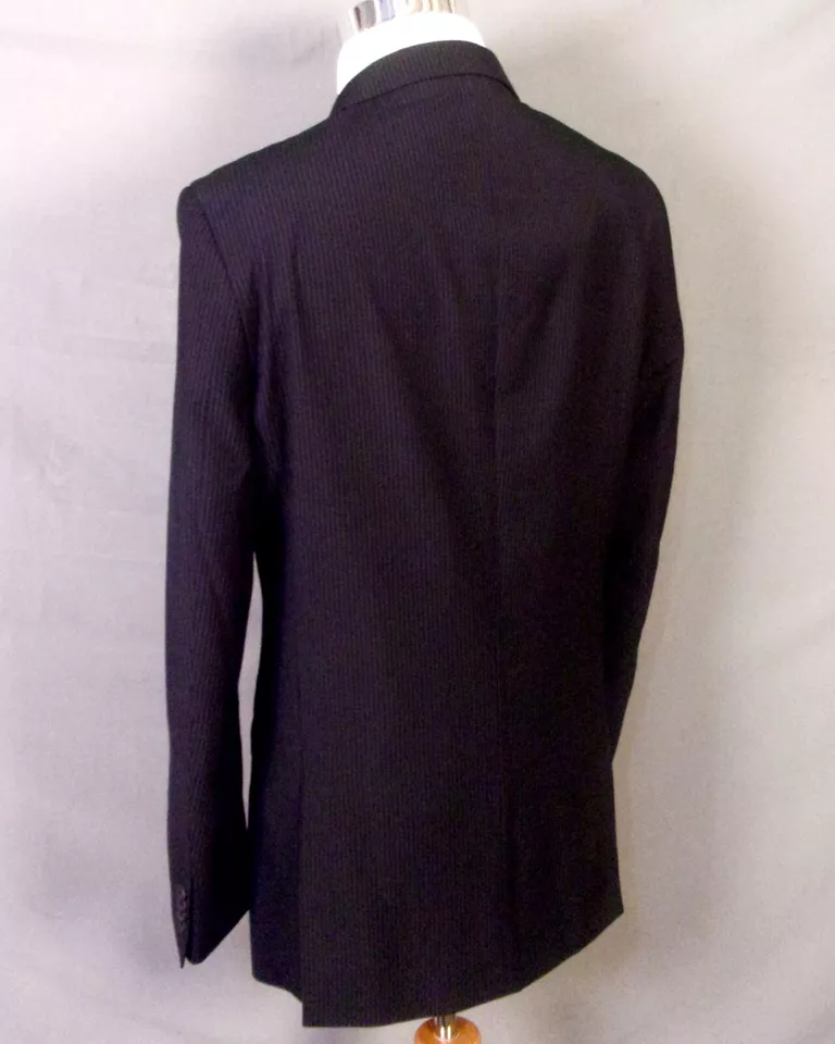 EUC Kenneth Cole Reaction Navy Blue Pinstriped 2 Pc Business Suit Dual Vent 44 L - Image 3 of 4