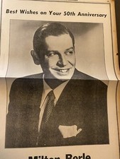 Milton Berle, Full Page Vintage Print Ad, Variety 50th Anniversary