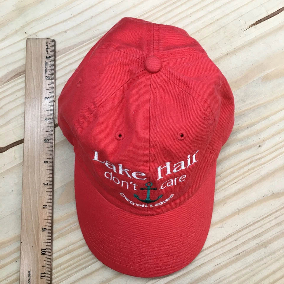 Gorra de béisbol Lake Hair Dont Care para hombre talla única roja algodón Fahrenheit Foto 3 de 4