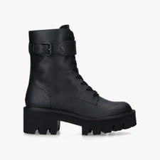 KURT GEIGER LONDON RECYCLED WOLF MOTO BOOTS size 40