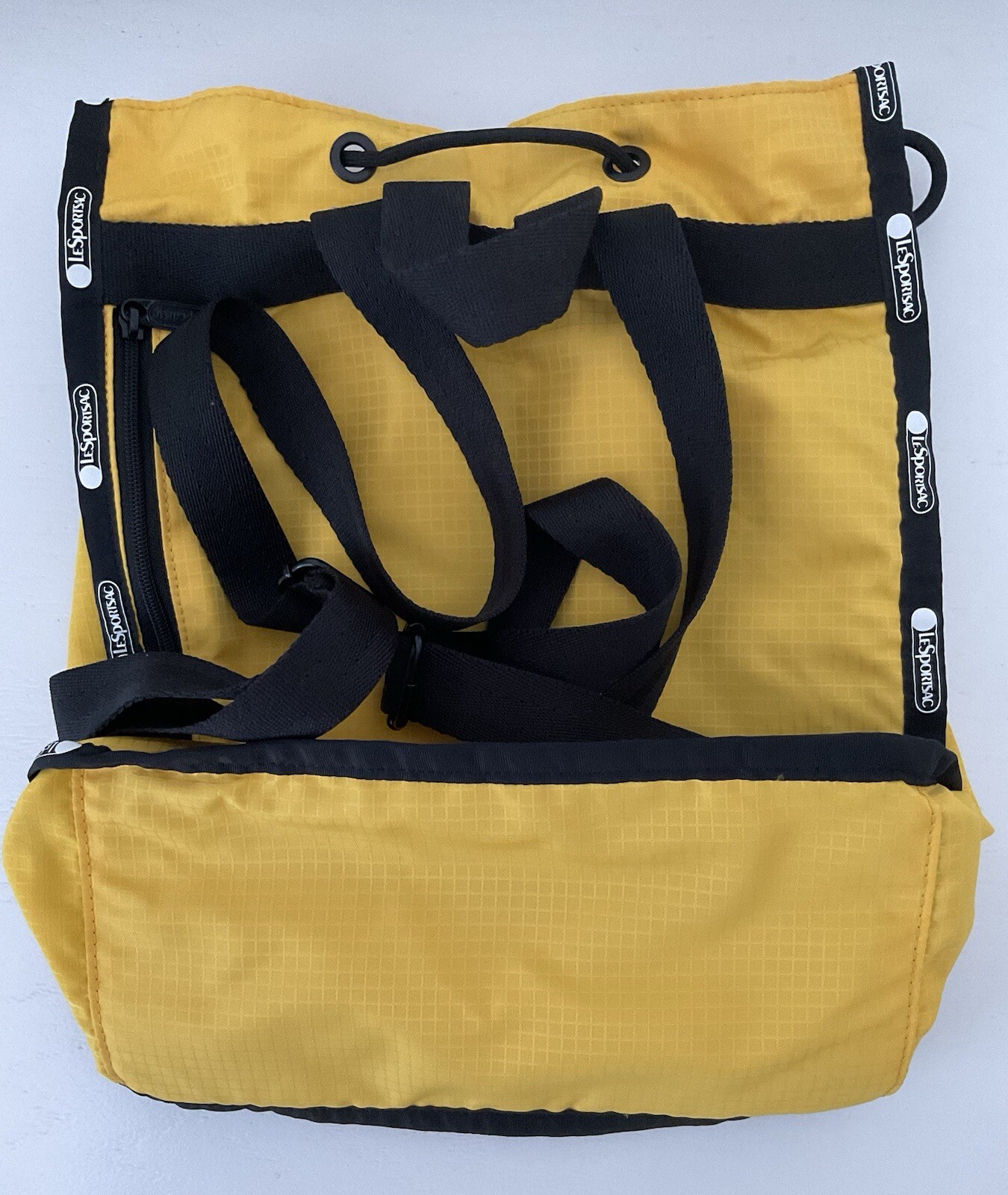 LeSportsac drawstring backpack bag, small, yellow… - image 6