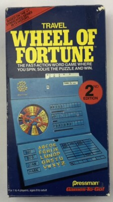 1988 Wheel of Fortune Travel Game by Pressman Brand New FREE SHIPPING