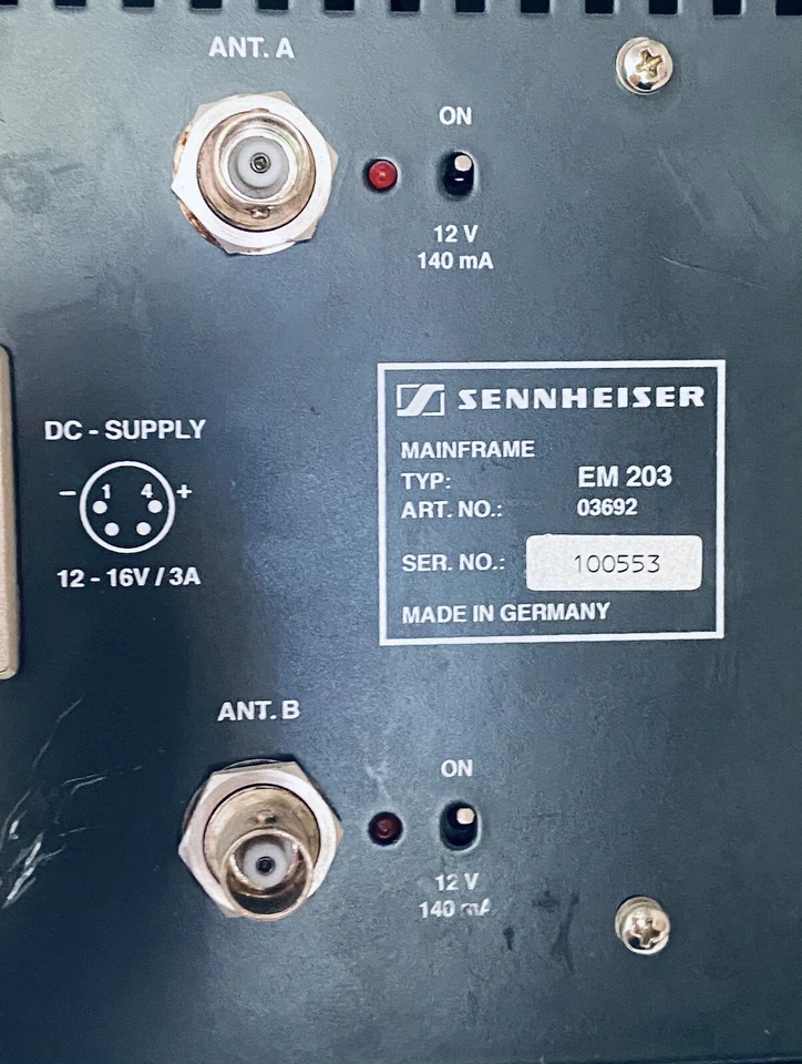 Sennheiser Mainfram EM203 EM1046 RX Modules Receiver 3 Channel - Image 3 of 4