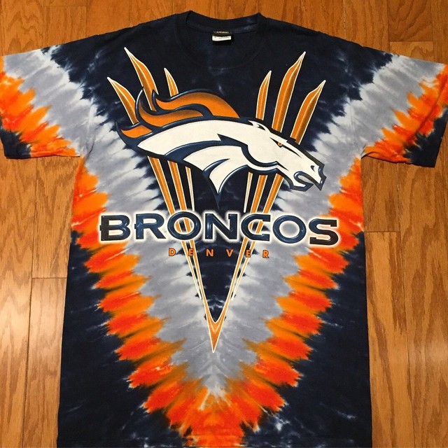 Licensed NFL Team Apparel Tie Dye Denvers Broncos TShirt sz Medium eBay