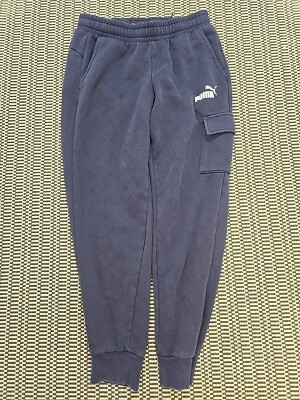 Puma navy drawstring cargo sweatpant jogger  men size medium