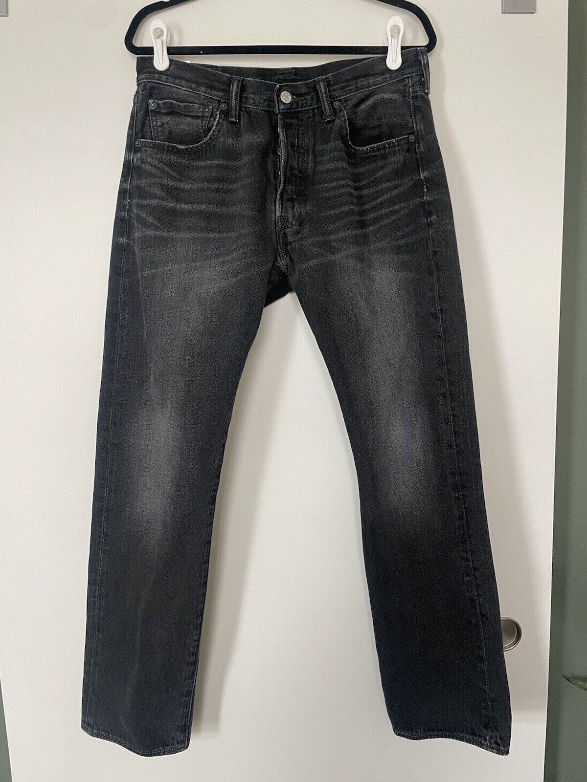 Levi’s 501 Washed Black Denim Jeans 33x32 - image 1