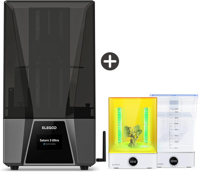 Saturn 3 Ultra 12K MSLA 3D Printer and  Mercury X Bundle Cure and Wash Large UV 