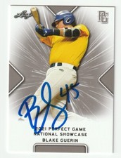 Blake Guerin Signed 2021 Leaf Perfect Game National Showcase Card Auto COA