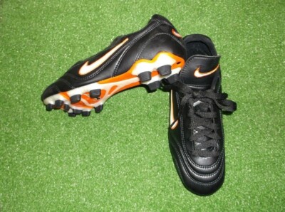 New Nike Womens Kids VXW 1 FG Firm Ground Soccer Cleats Black Orange 6.0