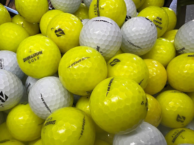 Bridgestone E6 Speed        12 Near mint AAAA Yellow and White Used Golf Balls