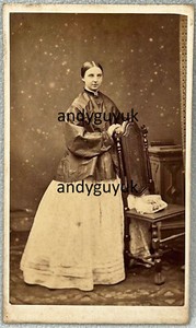 CDV DAME NAMENS MRS WHIPHAM VON PEARSON DERBY DERBYSHIRE ANTIKES FOTO MOTORHAUBE