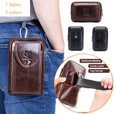 MEN'S Leather BELT WAIST Bag Fanny PACK Phone WAIST PACK Bum Pouch PURSE