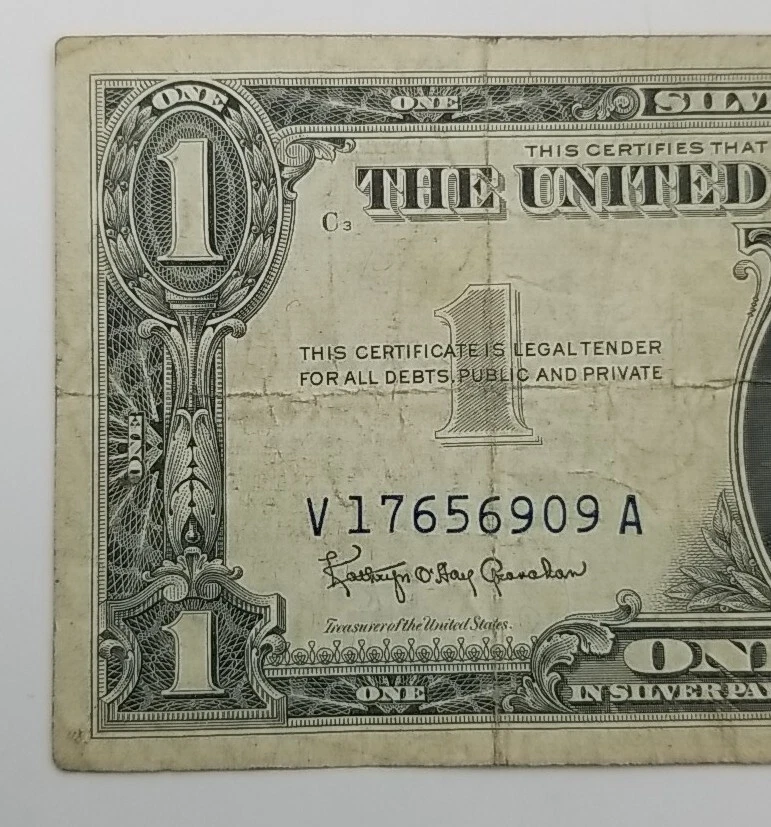 3 Note Lot $1 (1957B Silver Cert) $2 (1953A Red Seal) $5 (1953 Silver Cert)#803 - Image 3 of 4