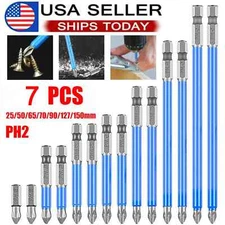 7Pack Magnetic screwdriver bit Bits set PH2 Anti-slip Hex Shank Screw Cross Head