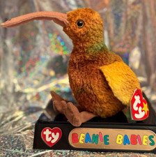 TY BEANTIE BABIES - Retired BEAK 1997 Brown Kiwi Bird