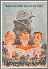 Christmas greetings from Ver Feimat! German WW2 WWII Military Poster Print