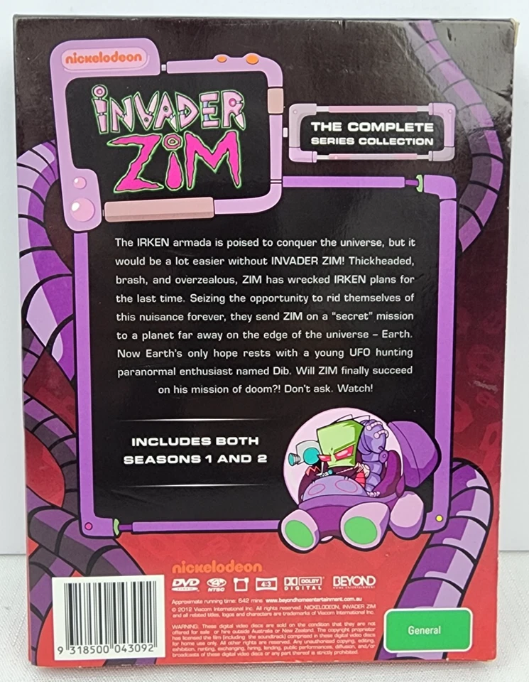 Invader Zim - The Complete Series Collection Season 1 + 2 DVD Animated R4 - Image 2 of 4