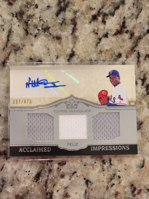 2011 Topps Marquee Acclaimed Impressions Triple /470 Neftali Feliz #AIT-4 Auto
