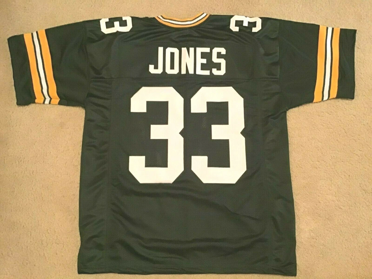 UNSIGNED CUSTOM Sewn Stitched Aaron Jones Green Jersey M L XL 2XL