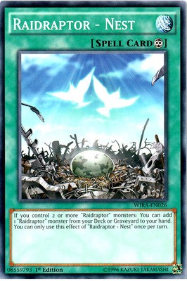Raidraptor - Nest - WIRA-EN026 - Common - 1st Edition - Heavily Played