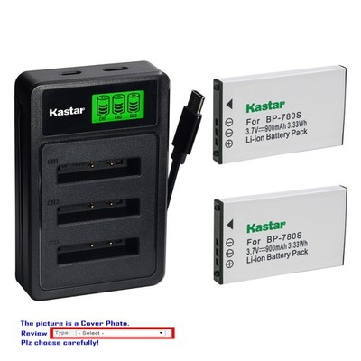 Kastar Battery Triple Charger for Kyocera CONTAX SL300R CONTAX SL300RT Camera