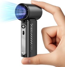 19000 RPM High Speed Portable Handheld Fan,100 Speeds Mini Turbo Fan, 3600mAh