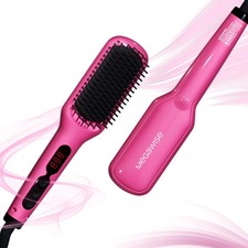 Ceramic Ionic Hair Straightener Brush MCH Fast Heating Anti Scald Hair Styler
