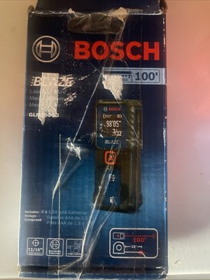 Bosch Blaze 100ft Backlit Laser Measure - Blue (GLM100-23)