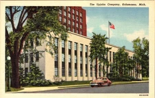 Upjohn Company, KALAMAZOO, Michigan Linen Postcard - Curt Teich