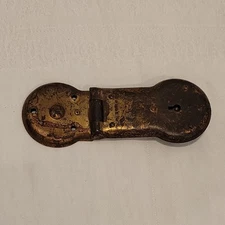 Antique Patent 1882 Eagle Lock Co Terryville Conn USA Hinged Trunk Lock NO Key