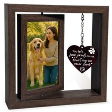 4x6 Rotating Pet Memorial Photo Frame, Double-Sided Remembrance Picture Frame...