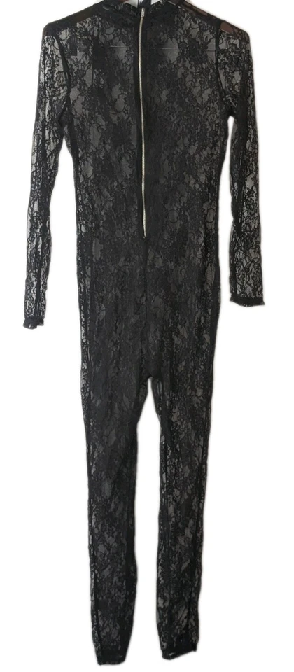 Mono de moda Nova de encaje alrededor de la ciudad negro de encaje transparente talla XL Foto 4 de 4