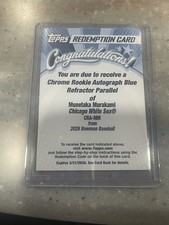Topps Redemption Munetaka Murakami Chrome Rookie Auto Blue Refractor /150