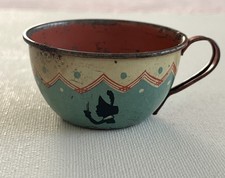 Vintage 1930s Litho Tin Tea Cup Toy Ohio Art Company Replacement 1 x 3  